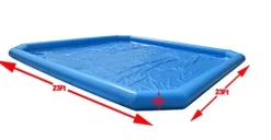 Banfluxion Inflatable Pool 276x276x22in with 800W Blowers Blue