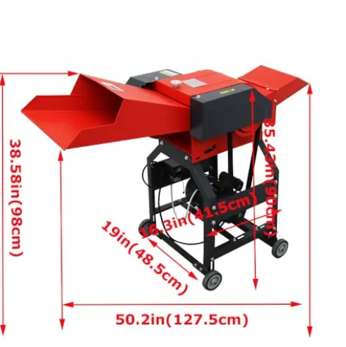 Banfluxion 220V 6-Blade Hay Cutter Pulverizer Red