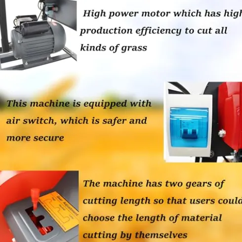 Banfluxion 220V 6-Blade Hay Cutter Pulverizer Red
