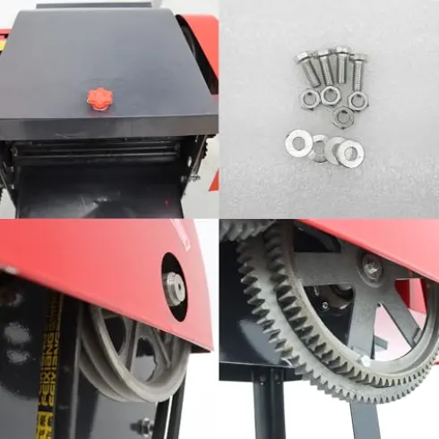 Banfluxion 220V 6-Blade Hay Cutter Pulverizer Grass Crusher Red