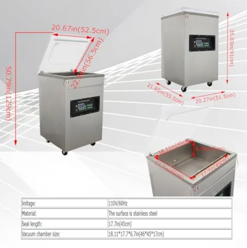 Banfluxion 110V Single Chamber Vacuum Packaging Machine 900W Silver