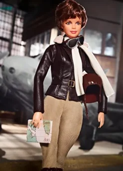 Barbie Inspiring Women Series Amelia Earhart Doll Brown