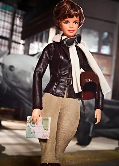 Barbie Inspiring Women Series Amelia Earhart Doll Brown