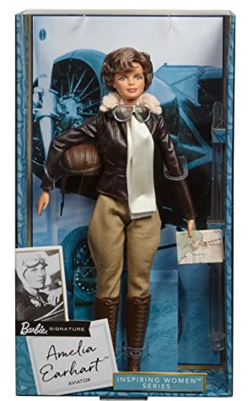 Barbie Inspiring Women Series Amelia Earhart Doll Brown