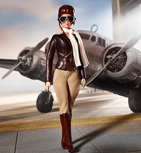 Barbie Inspiring Women Series Amelia Earhart Doll Brown