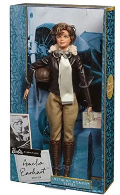 Barbie Inspiring Women Series Amelia Earhart Doll Brown