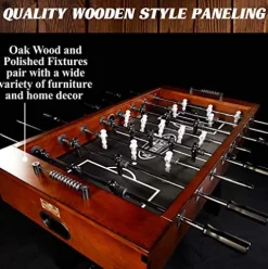 Barrington Billiards 56″ Allendale Collection Foosball Table Dark Wood Brown/Black