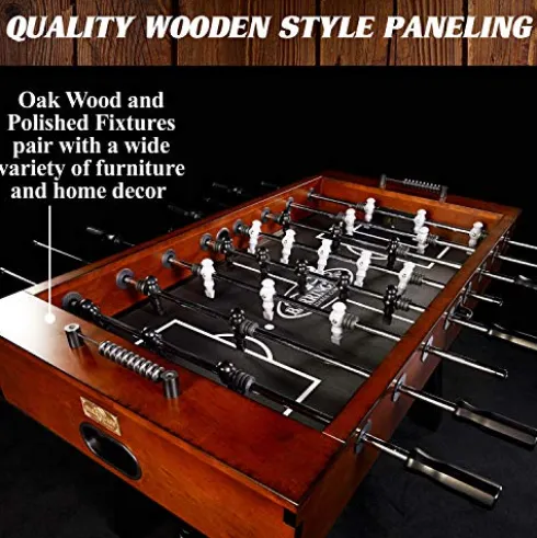 Barrington Billiards 56″ Allendale Collection Foosball Table Dark Wood Brown/Black