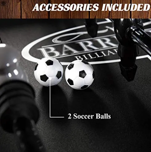 Barrington Billiards 56″ Allendale Collection Foosball Table Dark Wood Brown/Black