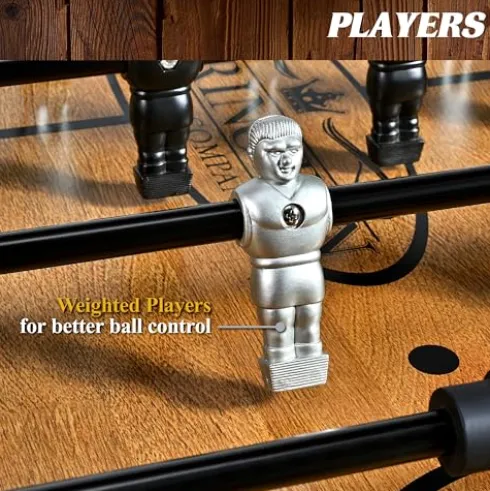 Barrington Billiards 58” Coventry Foosball Table Wood Grain / Black