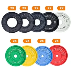 Bells of Steel Calibrated Powerlifting Weight Plates 159kg Set
