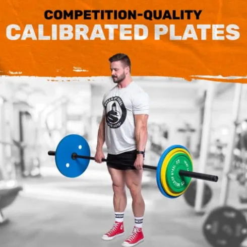 Bells of Steel Calibrated Machined Iron Powerlifting Weight Plates – 459kg Set