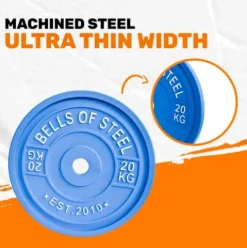 Bells of Steel Calibrated Machined Iron Powerlifting Weight Plates – 459kg Set