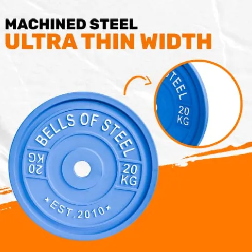 Bells of Steel Calibrated Machined Iron Powerlifting Weight Plates – 459kg Set