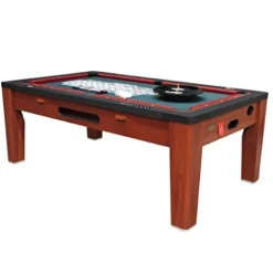 Berner Billiards 6 in 1 Multi Game Table Cherry Blue Green Red