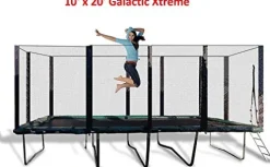 Best Trampoline USA Galactic Xtreme Commercial Grade Rectangle Trampoline 10×20 Black