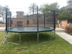 Best Trampoline USA Galactic Xtreme 16 FT Commercial Grade Round Trampoline with Enclosure