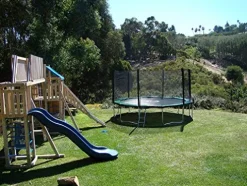 Best Trampoline USA Galactic Xtreme 14 FT Round Trampoline with Net Enclosure