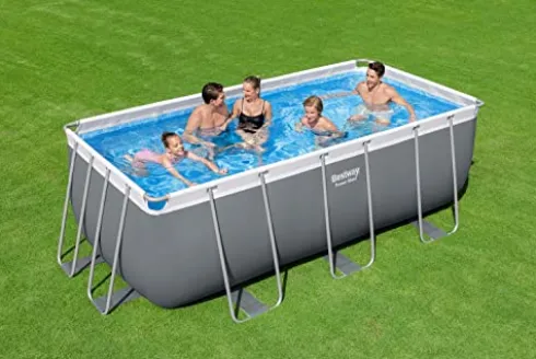 Bestway Power Steel Above Ground Pool Set White/Gray