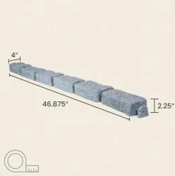 Beuta DIY No Dig Faux Stone Landscape Edging with Anchoring Spikes 48″ L x 4″ W x 2.25″ H Sandstone