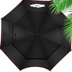 BEYSG Large Fishing Umbrella Parasol Black