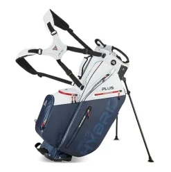 Big Max Dri Lite Hybrid Plus 14 Way Divider Golf Stand Bag White Navy Red