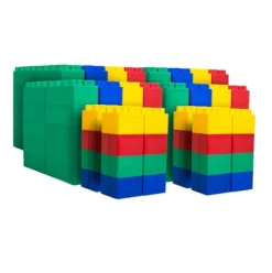 BiggoBlocks Jumbo Building Blocks Set 192 pcs Red, Blue, Green, Yellow