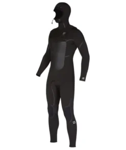 Billabong Mens 5/4mm Absolute Plus Chest Zip Hooded Fullsuit Wetsuits Black 23