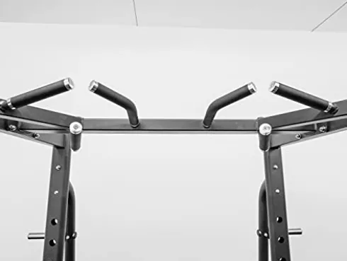 BK BodyKore Commercial Squat Rack & Adjustable Bench 300Lb Olympic Weight Combo Silver Frame