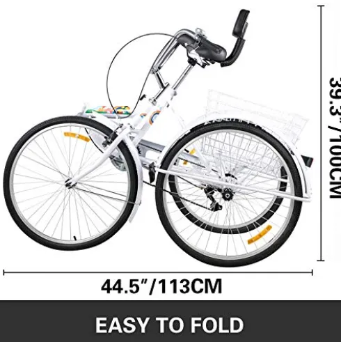 Bkisy Adult 7-Speed Tricycle White