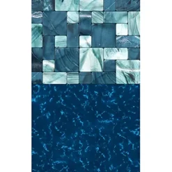 Blue Wave Emerald Coast Oval Overlap Pool Liner 18×33 Blue