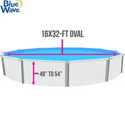 Blue Wave Heavy Gauge Canyon Overlap Pool Liner 16×32 Blue