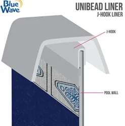 Blue Wave Heavy Gauge Steel Wall Pool Liner 27-FT Mangalore Mosaic