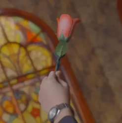 blue-ther Color Changing Rose Magic Trick Red to White