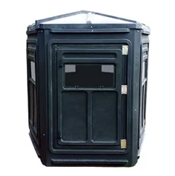 Booner Blinds 5-Panel Dagger HW Blind with Tinted Windows Black