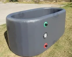BOZHOUYUPIN Foldable Inflatable Swimming Pool with Electric Pump Black