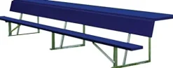 BSN SPORTS 15″ Portable Bench with Back Silver