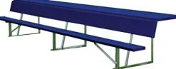 BSN SPORTS 15″ Portable Bench with Back Silver