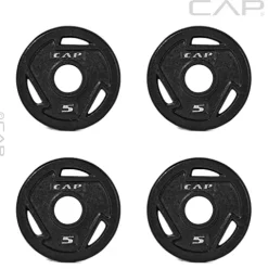 CAP Barbell Starter Olympic Weight Set 105lbs, Set with Plates and Bar