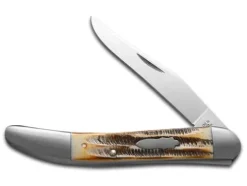 Case Knives Old Dog 6.5 Bonestag Pocket Knife Yellow