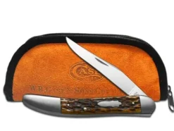Case Knives Premium Old Dog Pocket Knife Brown Bone