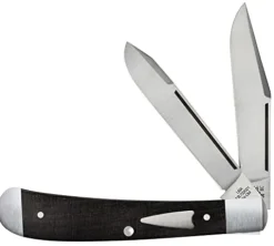 Case Knives Tony Bose HT Trapper Knife Smooth Ebony Wood Black