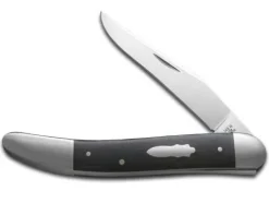 Case Knives Tony Bose Old Dog Pocket Knife Ebony Wood 154CM Stainless Black