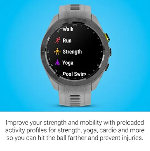 Certified Brands Garmin Approach S70 Golf Smartwatch | Full-Color CourseView Maps AMOLED Display | Advanced Shot Execution & Putt Alignment | 42mm – Powder Gray