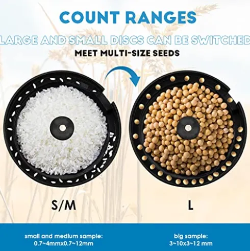 CGOLDENWALL Automatic Counter Machine for Rice Seeds, Soybean, Corn, Wheat, Sunflower, Vegetable Grain Blue