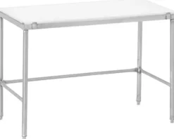 Channel Manufacturing Poly Top Stainless Steel Work Table 24″x72″ White