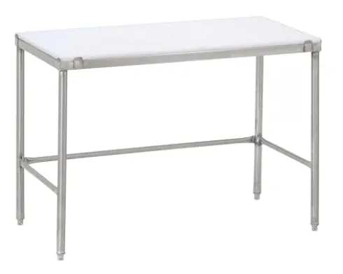 Channel Manufacturing 24″x48″ Poly Top Stainless Steel Work Table White