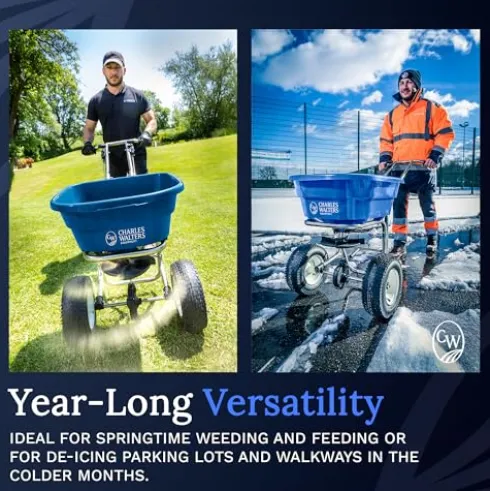 Charles Walters CW3000S Professional Broadcast Spreader Stainless Steel Frame 80lbs Capacity