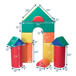 Children’s Factory Foam Building Blocks Set B Rainbow
