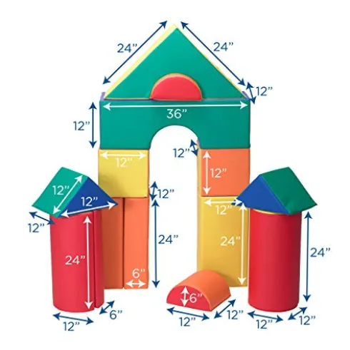 Children’s Factory Foam Building Blocks Set B Rainbow